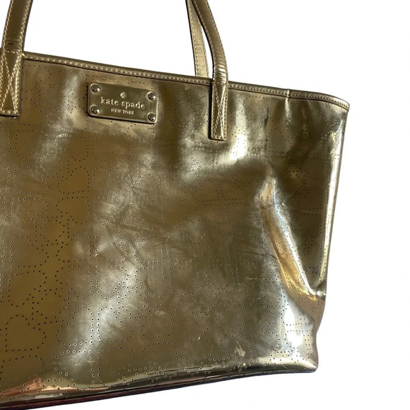 Kate Spade Gold Tote Bag - Picture 2 of 9